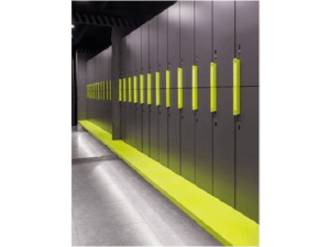 Custom Pandora lockers with benching (1)