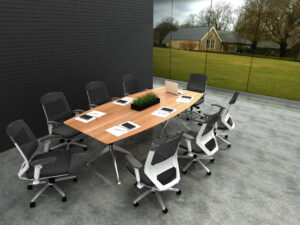 Potenza Boardroom Table in Virgina Walnut 2.4M MTP24V
