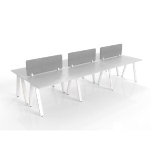 The Office Workstations 6 person White