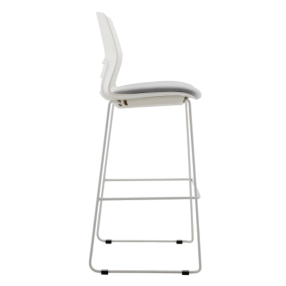 STOOL SNOUT 760 WHITE GREY SEATPAD BACK 1