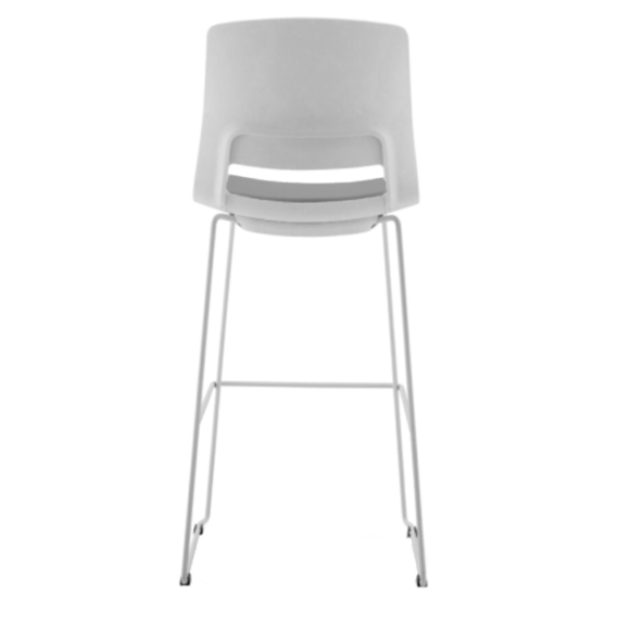 STOOL SNOUT 760 WHITE GREY SEATPAD back back 1