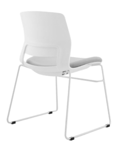CHAIR SNOUT SLED WHITE GREY SEATPAD 3 1