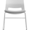 CHAIR SNOUT SLED WHITE GREY SEATPAD 4 1