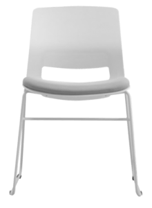 CHAIR SNOUT SLED WHITE GREY SEATPAD 4 1