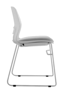 CHAIR SNOUT SLED WHITE GREY SEATPAD 5 1