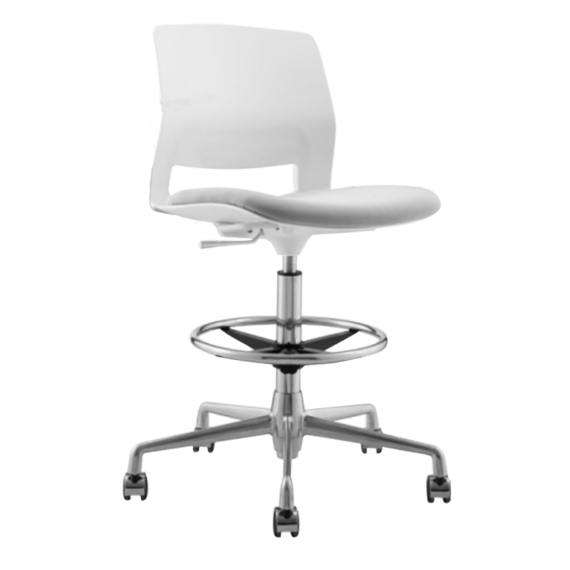 STOOL GLOVE CASTOR WHITE GREY BLACK SEATPAD NEW 2