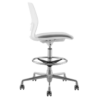 STOOL SNOUT CASTOR WHITE GREY SEATPAD side side new 1 1