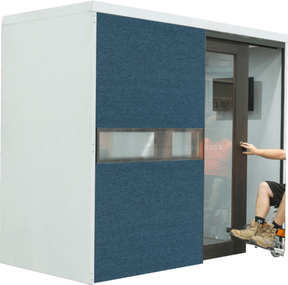 opening wheelchair access blue