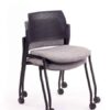 Cima Vistor chair Uph Seat No Arms With Castors Stacked