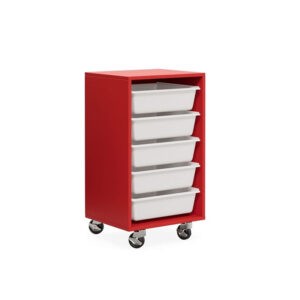 5 MOBILE TOTE BOX MELAMINE TROLLEY TBMTR5