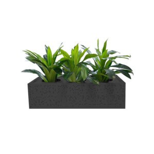 LUNAR METAL PLANTER BOX – BLACK