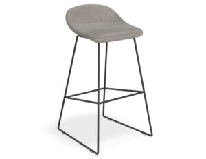 pop stools grey leather front quarter